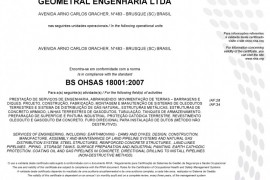 Certificação OHSAS 18001:2007